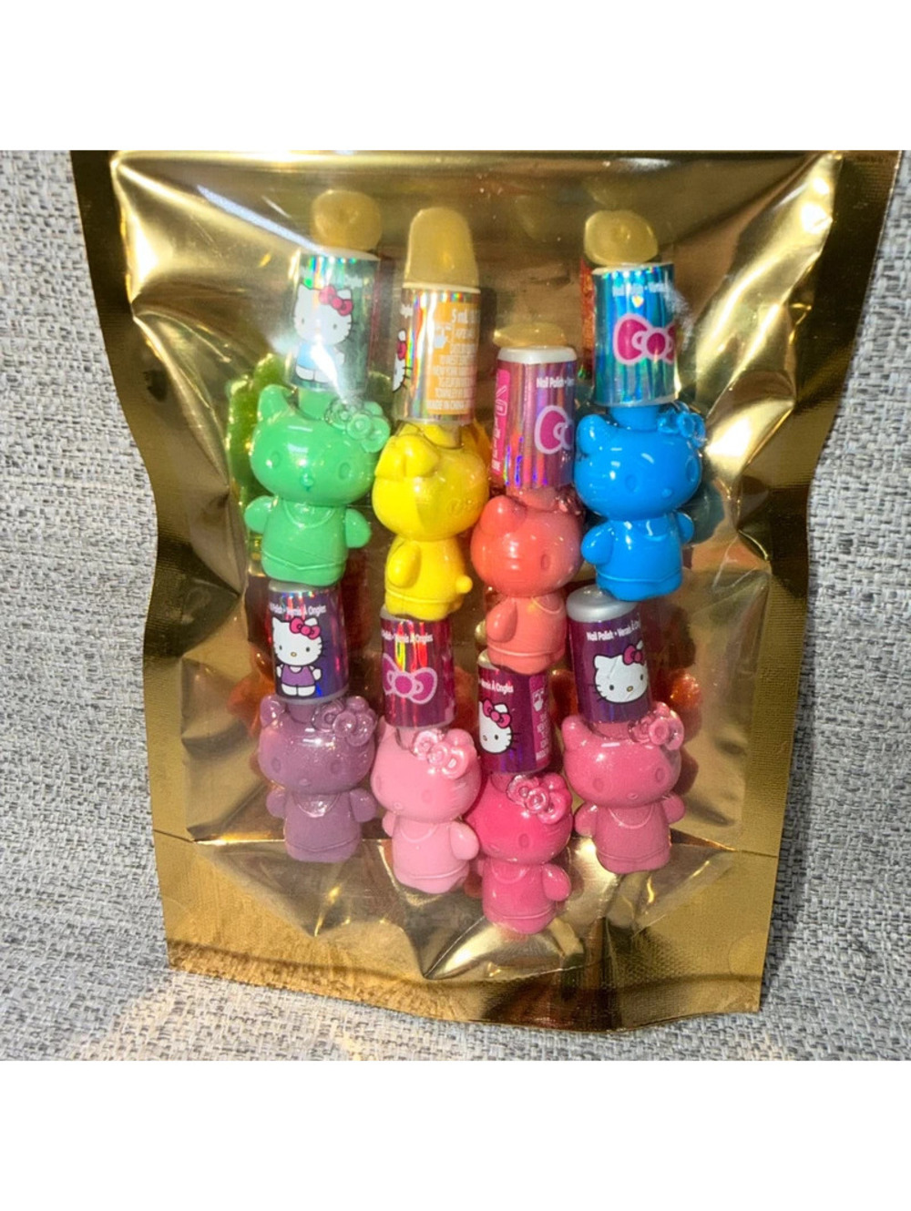 Hello Kitty Nail Polish Lot 8 Colors Sanrio Figural Bottles Collectible New
